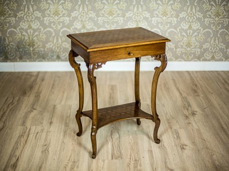 Oak Sewing Table, Circa 1900