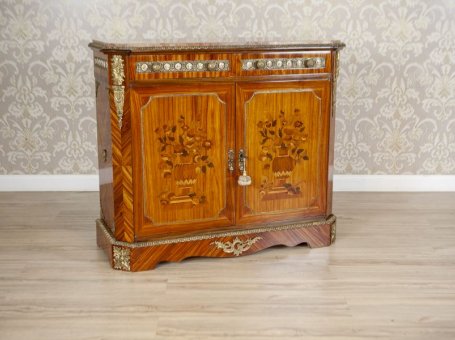 Two-Door Inlaid Cabinet from the 20th Century