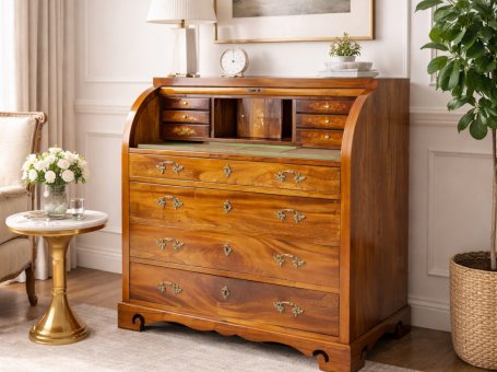 Antique Elm Wood Secretary from 1840