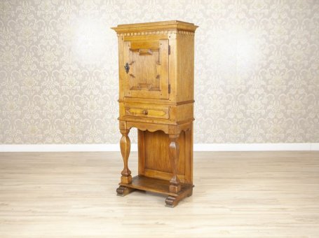 Rustic Oak Cabinet from the Late 19th Century