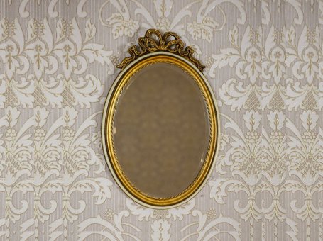 Oval Louis-Style Mirror from the Middle 20th Century