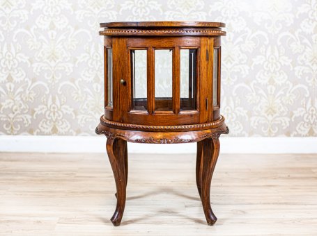 Prewar Side Table/Liquor Cabinet with Tray