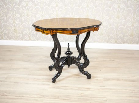 19th-Century Walnut Side Table