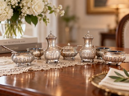 English Silver Set from the 19th c.
