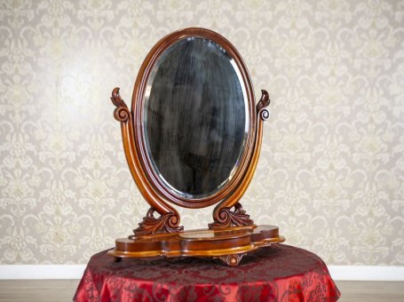 Adjustable Mirror with Storage Compartment from the Mid. 20th Century