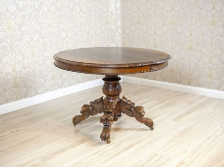 Oak Center Table from the Early 20th Century