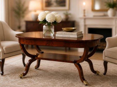 Mahogany Center Table from the Late 19th Century