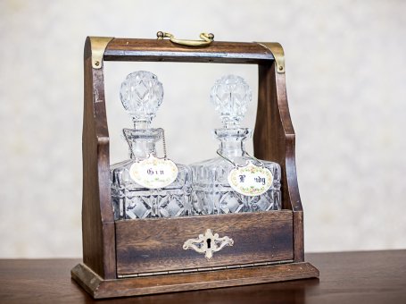 Container with Decanters for Alcohol, Circa 1920