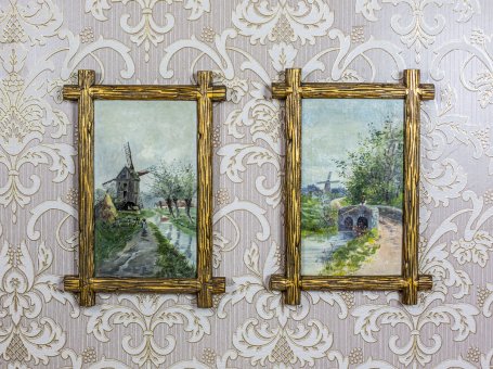 Pair of Oil Paintings, Circa Before 1939