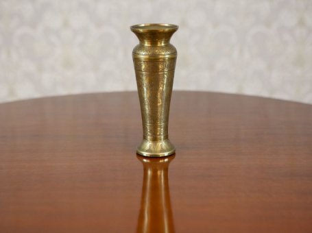 Brass Vase with Oriental Motif