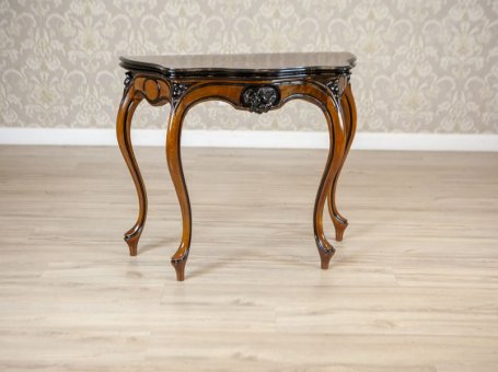 Walnut Wood & Veneer Card Table from the Late 19th Century