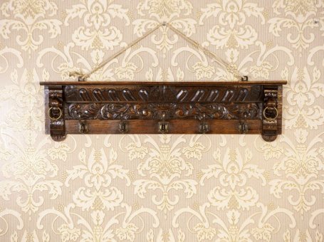 Oak Coat Rack from the Early 20th Century