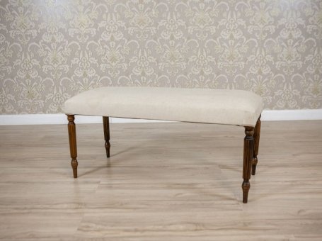 Upholstered Oak Bench from the Mid. 20th Century